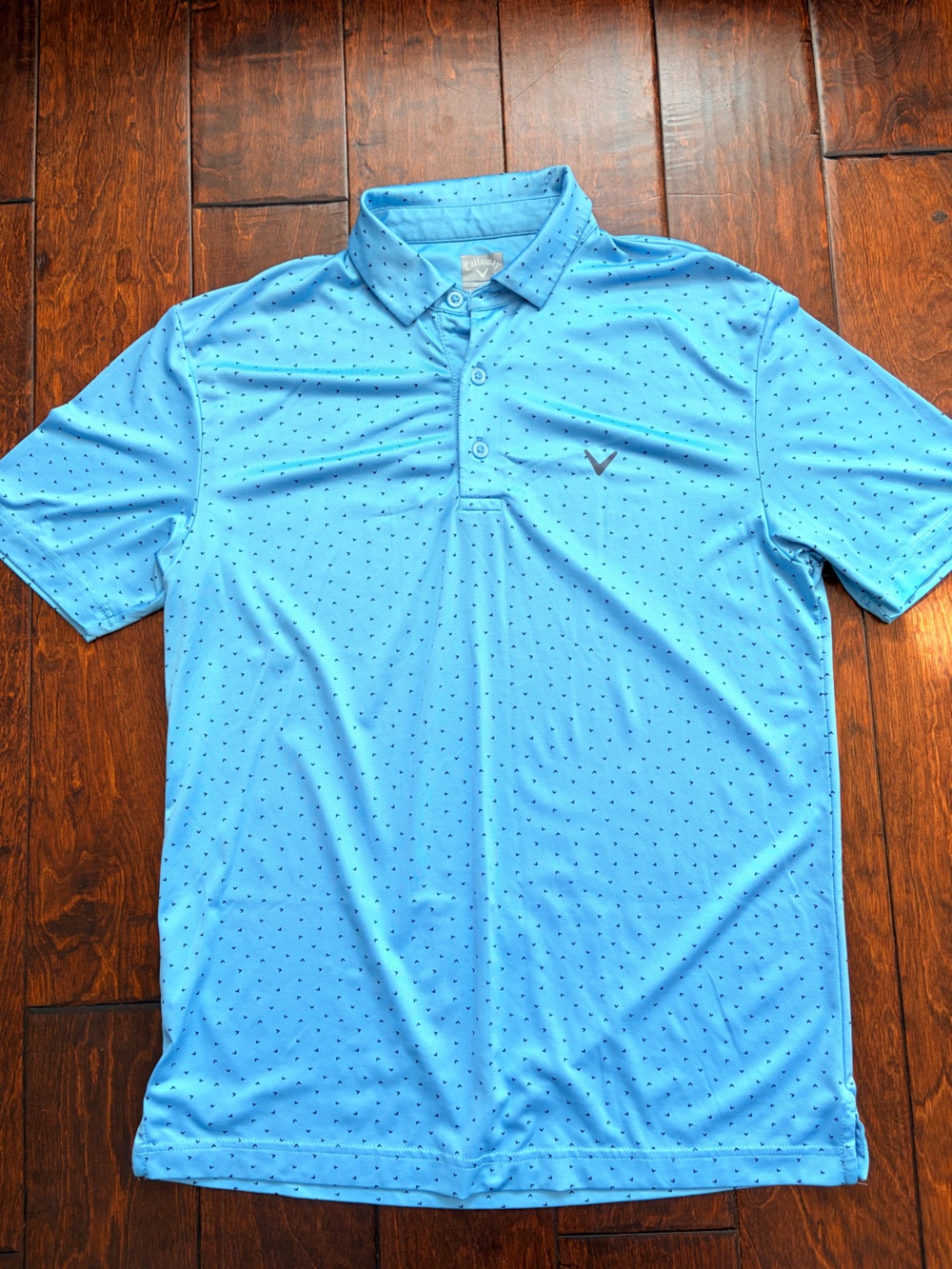 Callaway Light Blue Micro Dot Performance Polo